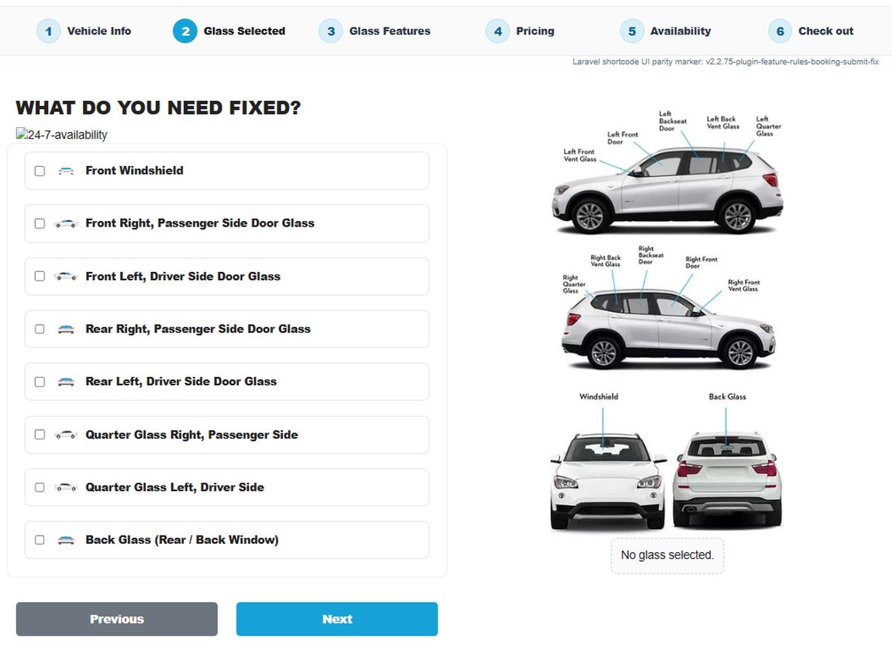 The hosted online quote page customers see